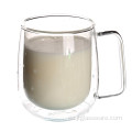 Vaso de Leche de Vidrio con Asa